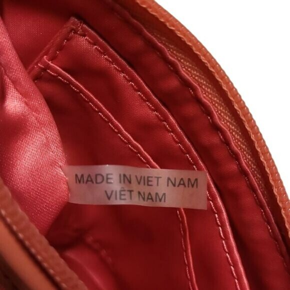 Coach Signature Wristlet Purse Bag Clutch Melon Orange Coral Pink Women's OS - Picture 13 of 13